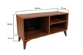 Comoda TV Zisino Walnut, Kalune Design, 100x35x54 cm, maro