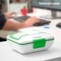 Cutie de pranz electrica Pro, InnovaGoods, 50W, interior din inox, alb/verde