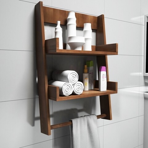 Raft pentru perete aso, puqa design, 53,6x16,5x80 cm, aluna