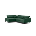 Coltar extensibil stanga 4 locuri ELTAP, LT-35LO, Noble, 255x201x100 cm, lemn/poliester, verde inchis