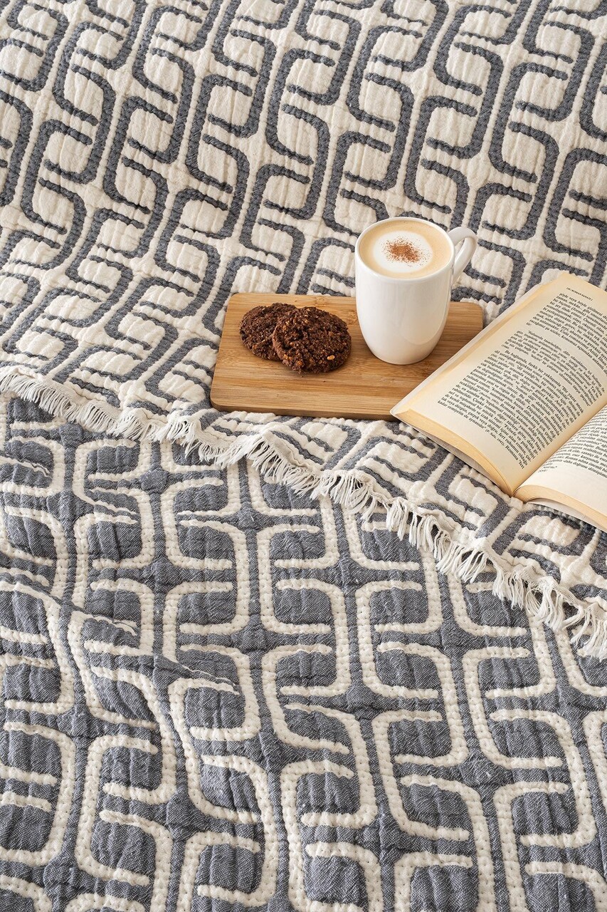King Quilt, L'essentiel Maison, Perge, Gri - view 2