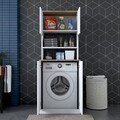 Dulap pentru masina de spalat, Wren,  KD102 - 2160, 70 x 183.6 x 72.6 cm, pal melaminat, alb/nuc