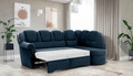 Coltar extensibil dreapta 3 locuri ELTAP, L-079, Lord, 243x180x112 cm, lemn/poliester, albastru inchis/negru