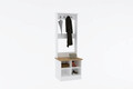 Cuier de perete, Puqa Design, Mare, 64x175x43 cm, PAL, Safir / Alb
