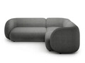 Coltar dreapta 4 locuri, Kate, Micadoni, 252x220x76 cm, tesatura boucle, gri inchis