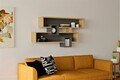 Raft de perete Karen, Puqa Design, 120x22x72.2 cm, natural/antracit