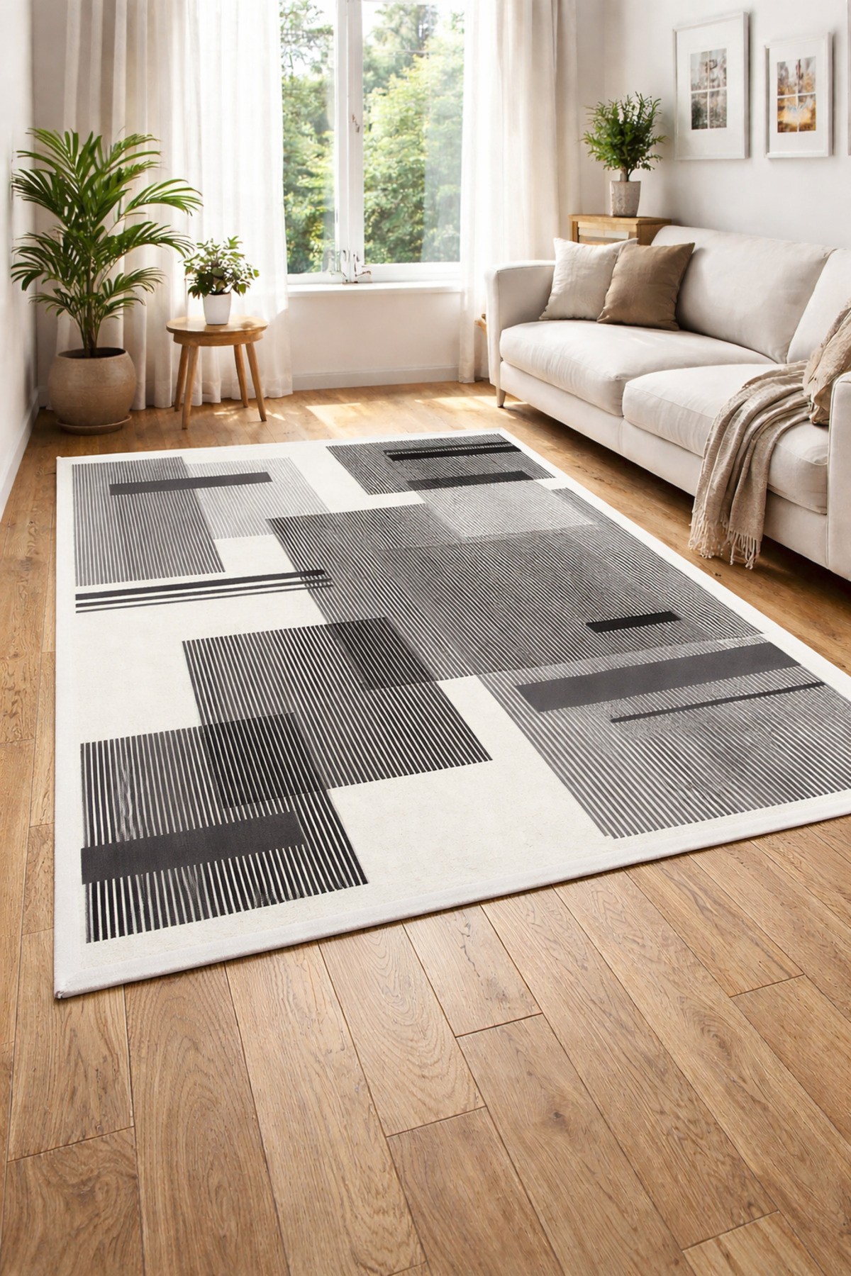 Covor, CLR-0000695-018, 140x300 cm, Poliester, Gri