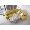 Coltar extensibil dreapta 4 locuri ELTAP, RT-45SAV, Noble, 255x201x100 cm, lemn/poliester, galben