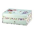 Cutie de bijuterii cu oglinda si sertar Flower, Ambition, 20x14x8 cm
