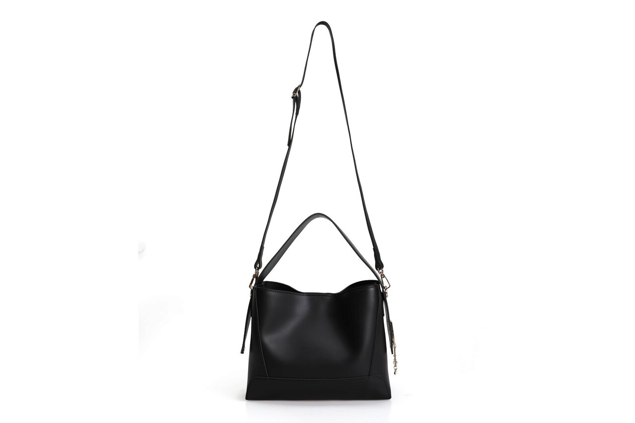 Geanta Lucky Bees, 925, piele ecologica, negru
