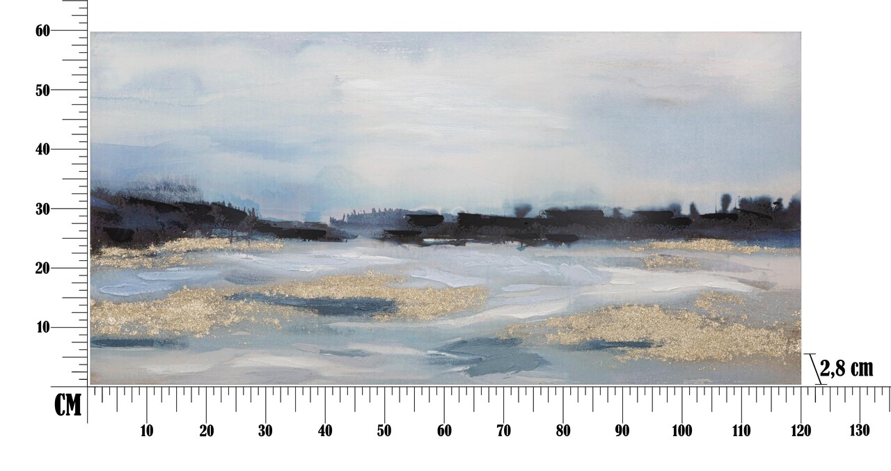 Tablou decorativ Sky, Mauro Ferretti, 120x60 cm, canvas pictat manual, multicolor
