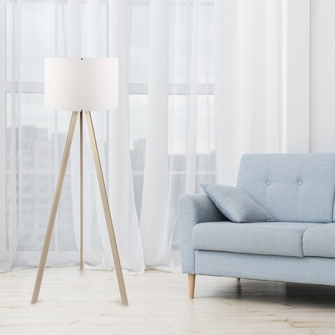 Lampadar, ayd-1523, insignio, 38 x 140 cm, 1 x e27, 60w, alb/maro