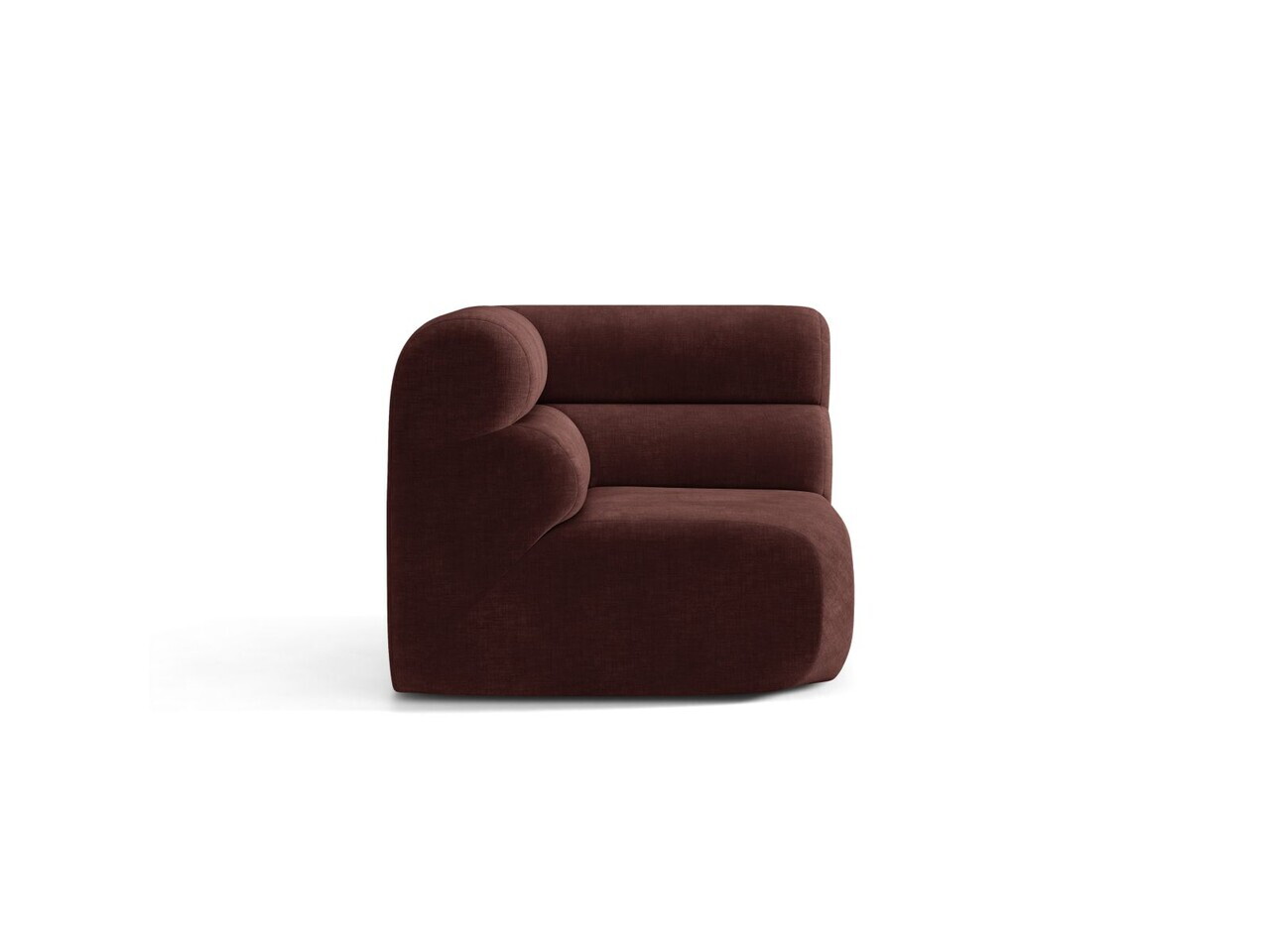 Modul coltar, Neo, Micadoni Home, 100x100x83 cm, tesatura Chenille, maro cherrywood — imaginea 3