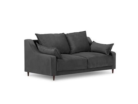 Canapea, Freesia, Mazzini Sofas, 2 locuri, 150x94x90 cm, catifea, gri inchis