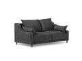 Canapea, Freesia, Mazzini Sofas, 2 locuri, 150x94x90 cm, catifea, gri inchis