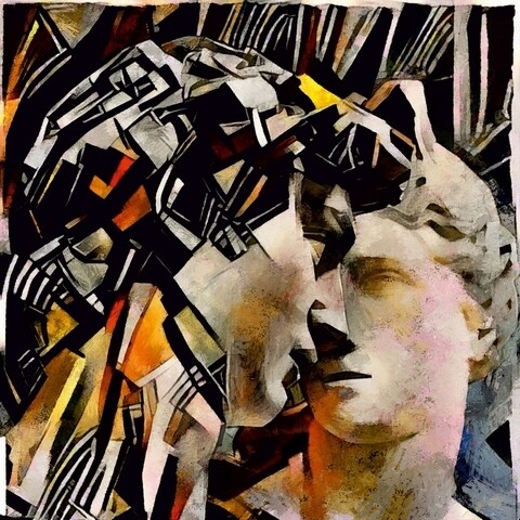 Tablou decorativ Sculpture, Homemania, 45x45 cm, lemn de pin/poliester