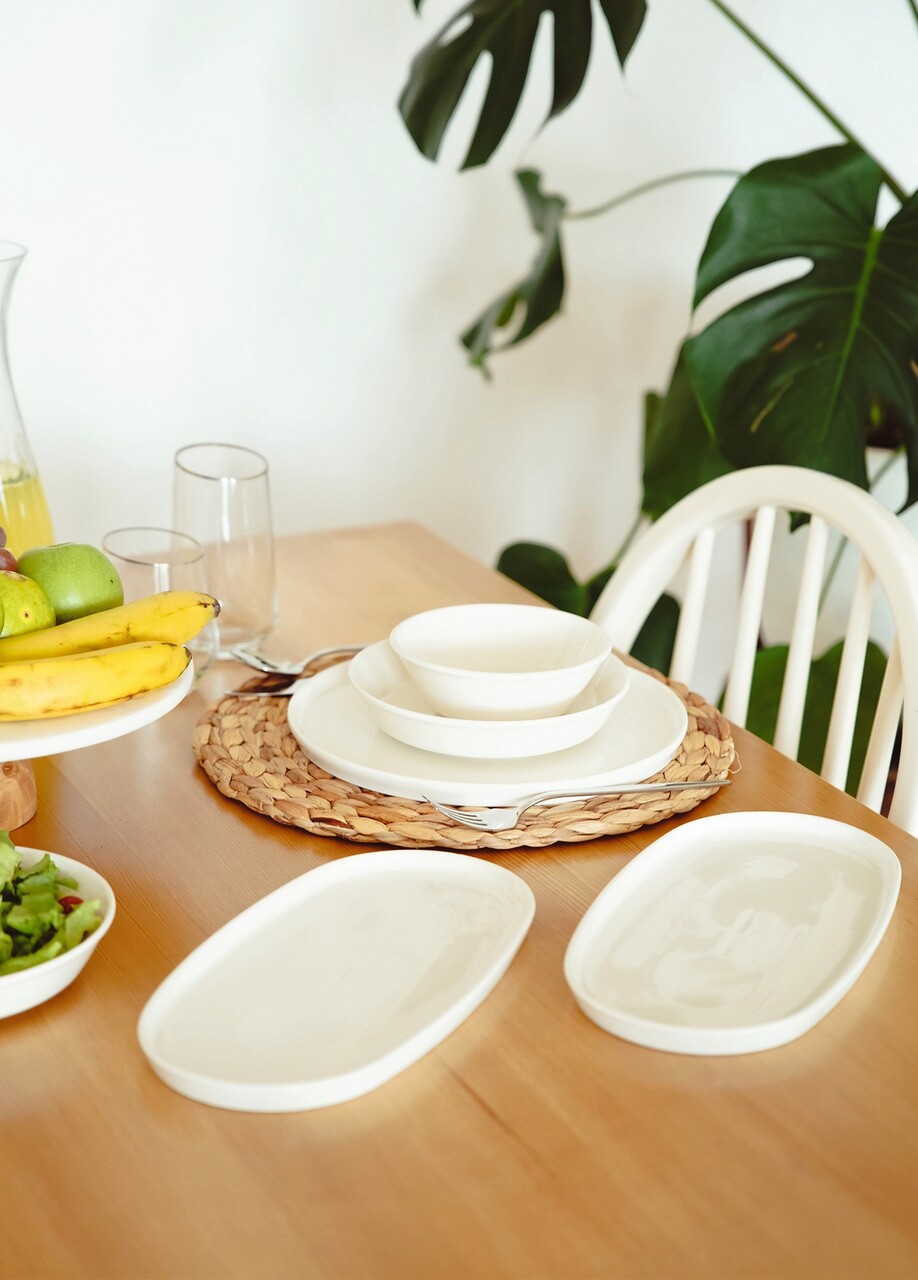 Platou servire, Mia, 280TMA1611, 32 x 18 cm, Alb