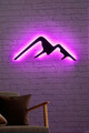 Decoratiune luminoasa LED, Mountain, MDF, 60 LED-uri, Roz