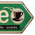 Placuta decorativa Welcome Cafe, Creaciones Meng, 42x20 cm, fier