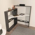 Birou, Zena Home, Kelly, 93.6x114 cm, PAL, Alb/Negru