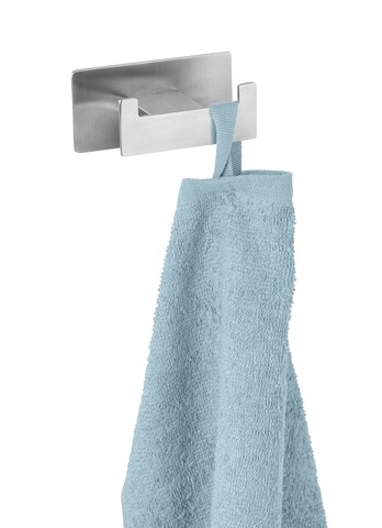 Suport prosoape de baie, wenko, turbo-loc, genova matt, 8.9 x 4.4 x 5.4 cm, inox, gri