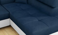 Coltar extensibil dreapta 4 locuri, ELTAP, Anton, 272x203x85 cm, lemn/poliester, bleumarin/alb