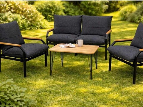 Set mobilier de gradina, Hanah Home, Alya, Antracit