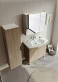 Dulap de baie cu oglindă, Hanah Home, Purus Desna 80, Stejar Sonomo