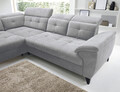 Coltar extensibil stanga 5 locuri ELTAP, LT-04AU, Inferne, 297x210x107 cm, lemn/poliester, gri deschis