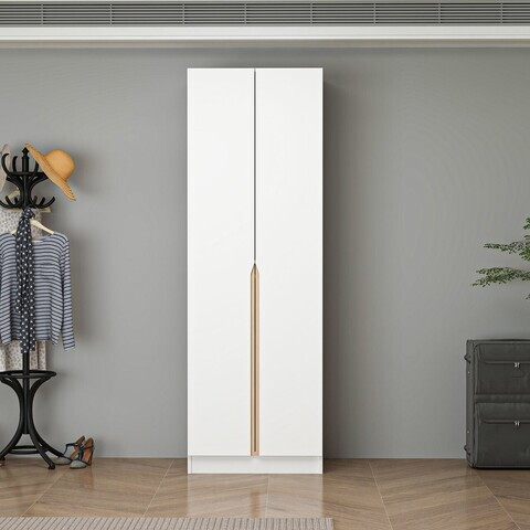 Dulap pentru haine, Hanah Home, Alin, 70x210x52 cm, Alb / Stejar