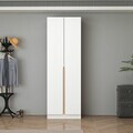 Dulap pentru haine, Hanah Home, Alin, 70x210x52 cm, Alb / Stejar