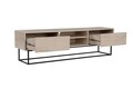 Comoda TV, Kalune Design, Escape 180 -Black, Travertin, Travertin / Negru