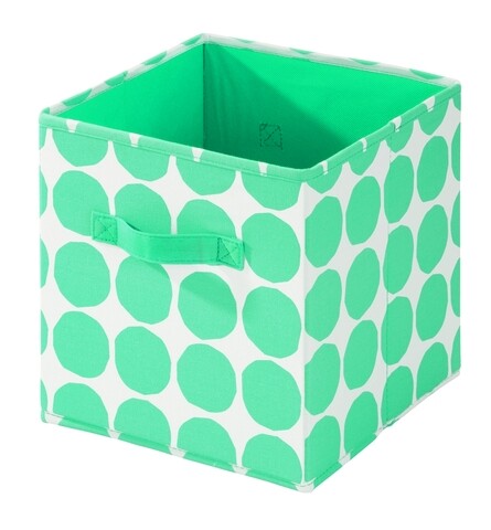 Cutie pentru depozitare dot, idesign, 26.7x26.7x28 cm, policoton, turcoaz