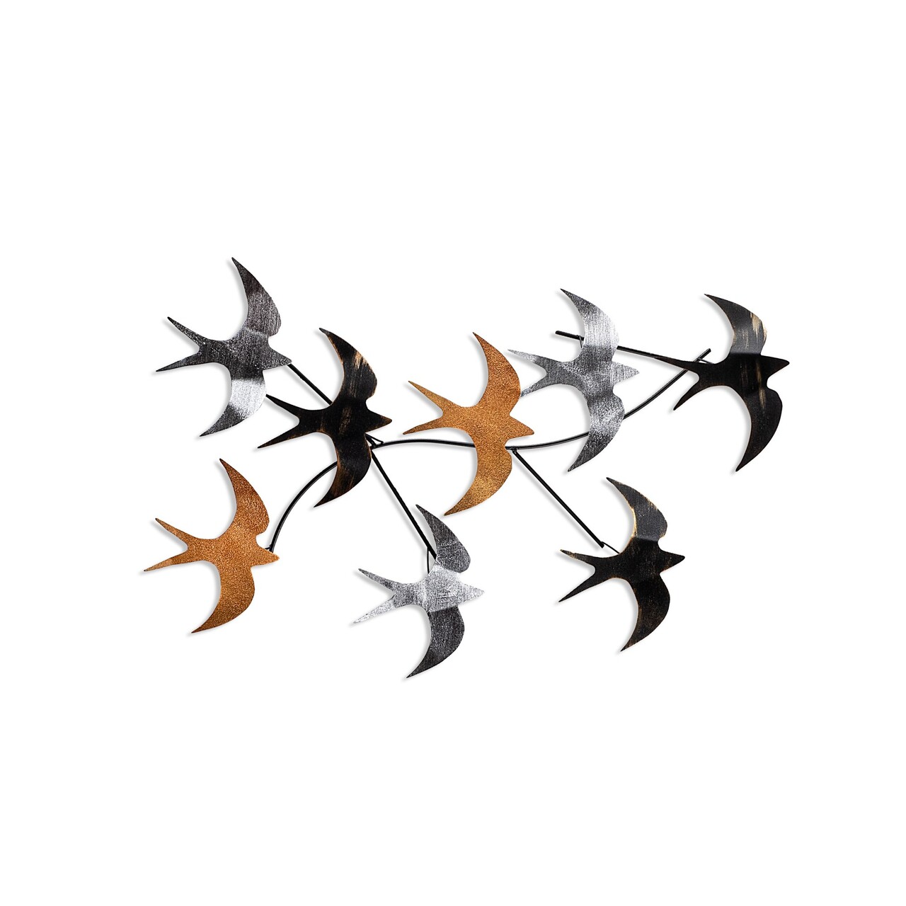 Decoratiune de perete, Flying Birds 2, Dimensiuni: 69 x 41 x 7 cm, Multicolor - view 6