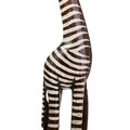 Decoratiune, Zebra, Creaciones Meng, 60 cm, lemn de arbore de matase, negru/alb