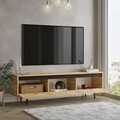 Mobilier living, Locelso, LV33, pal melaminat, stejar/negru