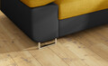 Coltar extensibil dreapta 4 locuri, ELTAP, Anton, 272x203x85 cm, lemn/poliester, mustar/negru
