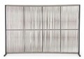 Paravan despartitor pentru gradina/terasa Paxson, Bizzotto, 180 x 30 x 120 cm, aluminiu/tesatura olefin, gri carbune