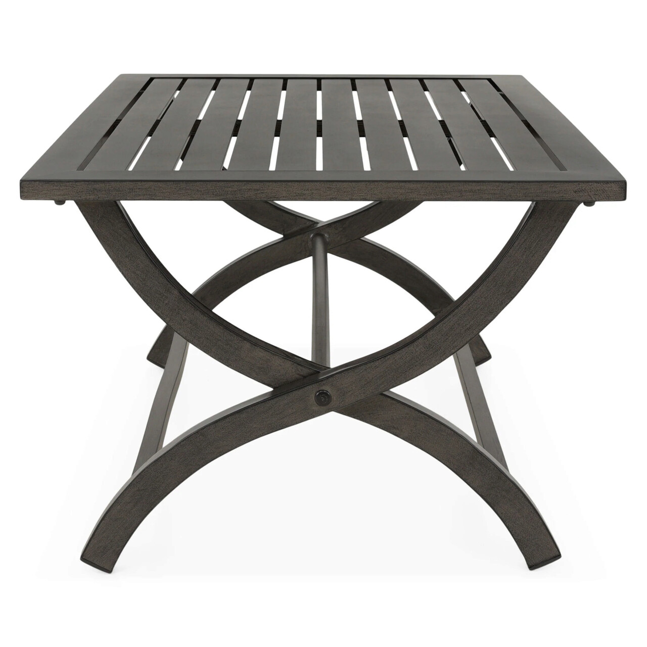 Masuta cafea exterior Bridgeman, 107x71x51 cm, aluminiu, negru - imagine 3