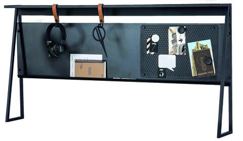 Raft pentru birou, Çilek, dark metal study unit, 134x66x16 cm, multicolor