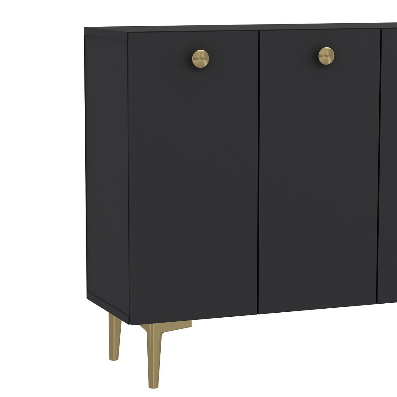 Consola, Hanah Home, Betty, 120x80x29.6 cm, PAL , Antracit / Aur - view 5