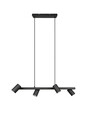 Lustra Marley, TRIO, 80x18x150 cm, 35W, 4x GU10, metal, negru mat