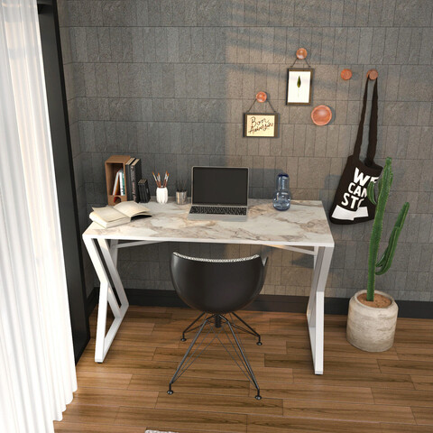 Birou, retricy, gyza, 120x60x75 cm, pal, alb
