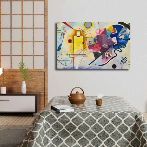 Tablou decorativ, 4570KANDINSKY028, Canvas, Lemn, Multicolor