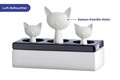 Umidificator Maximex, Cat, 22x8.5x15.5 cm, ceramica, alb/negru