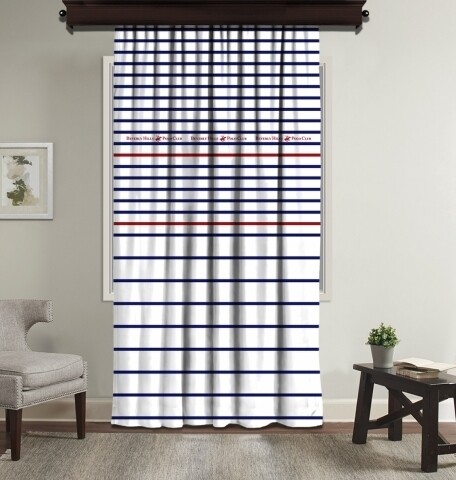 Draperie Beverly Hills Polo Club, 140x260, 100% poliester, White/Blue/Red