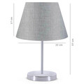 Lampa de masa, Insignio, 780SGN4506, PVC, Gri