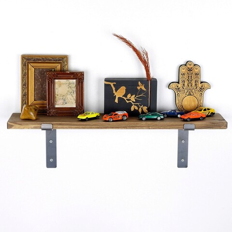 Raft de perete, evila originals, lam002, 60x16x14 cm, nuc negru