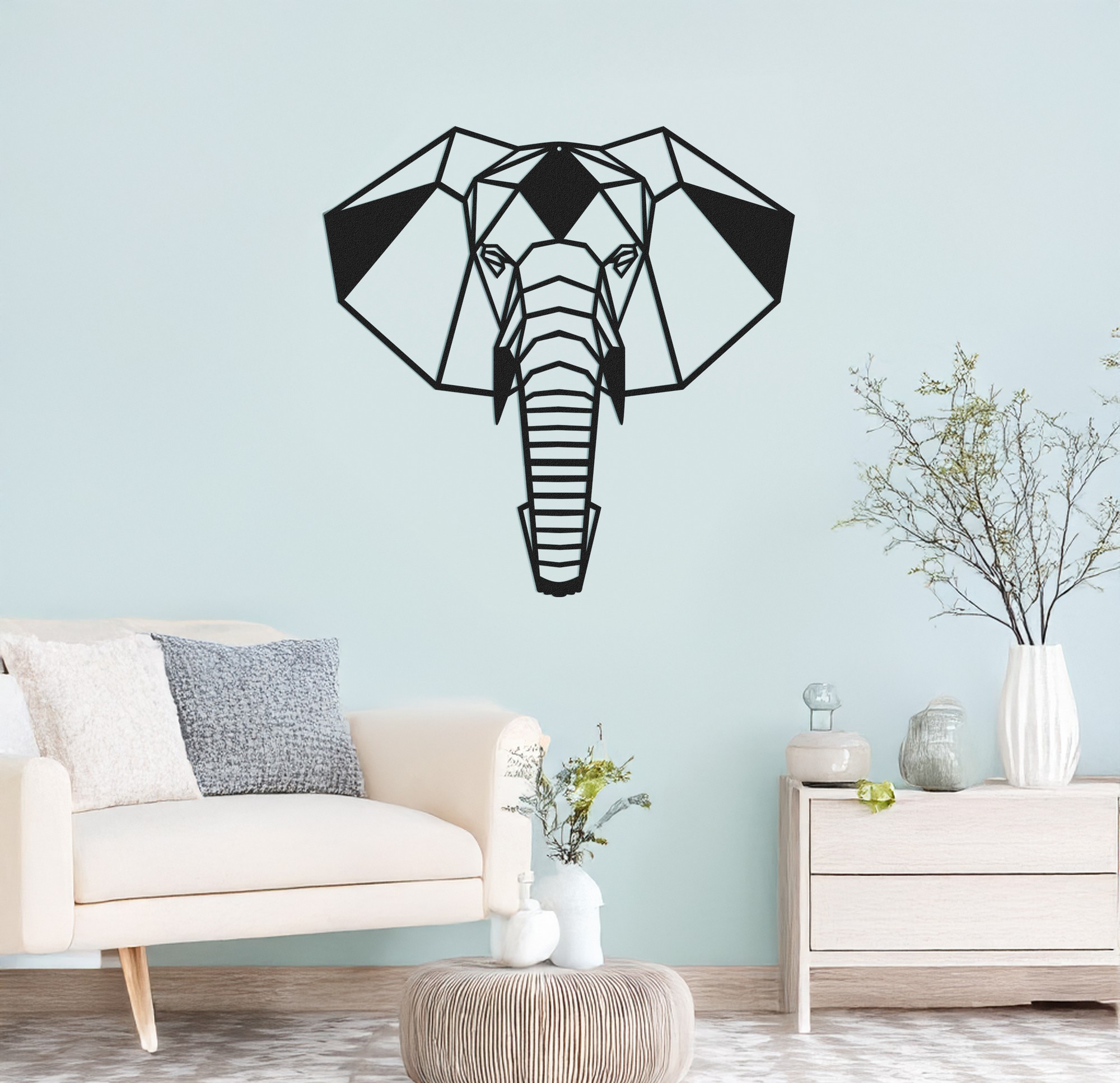 Decoratiune de perete, DEC-BL006, Dimensiune: 40 x 35 cm, Negru