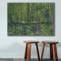 Tablou decorativ, 70100VANGOGH015, Canvas, Lemn, Multicolor